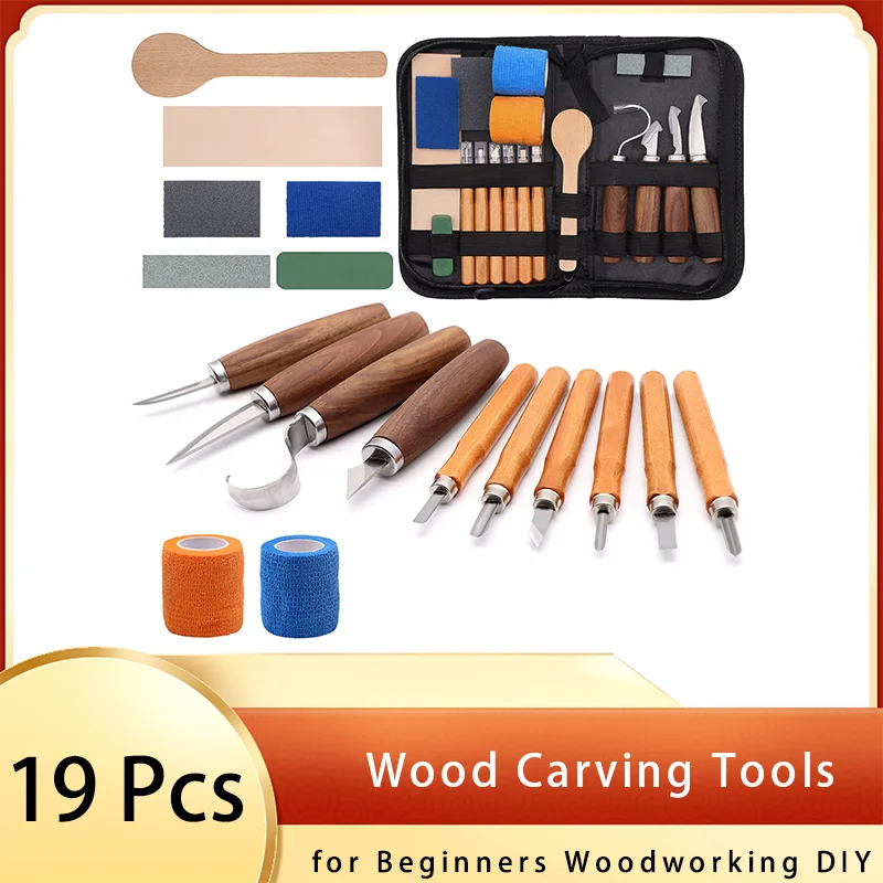 Woodworking Kits For Adults - Houtsnijwerk Mes Gereedschap Kit 19-delige Lepel