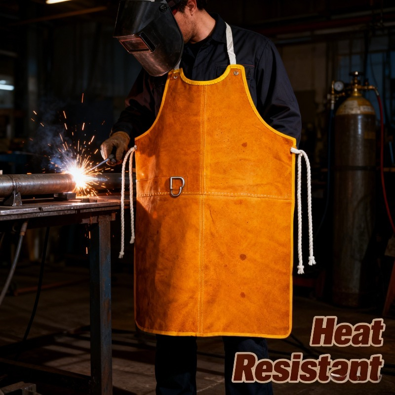Woodworking Apron - Duurzame lederen las-schort, hittebestendig, spatwaterdicht voor