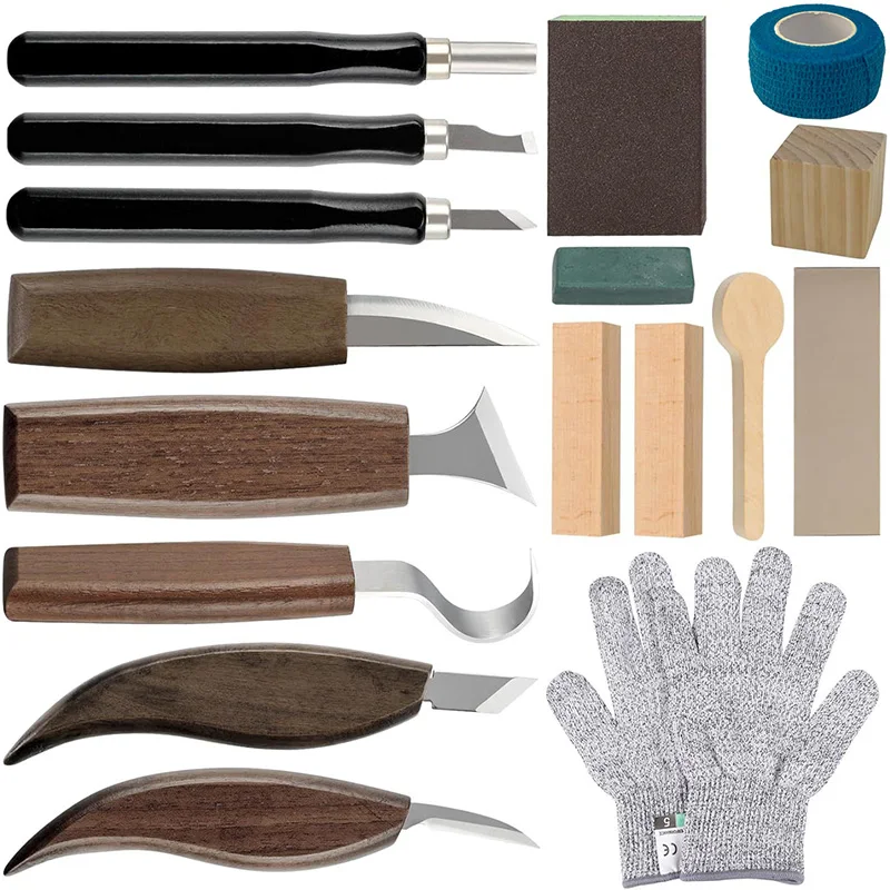 Woodworking Kits For Adults - Houtsnijwerkset 17-delig Houtsnijgereedschap voor beginners en