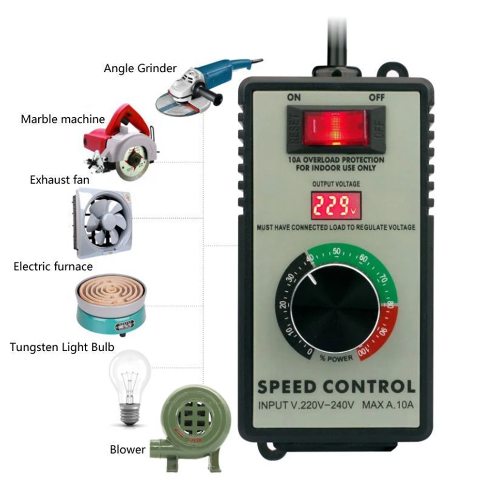 Woodworking Uk - 4000W Haakse Slijper Gouverneur Snelheidsregelaar Schakelaar