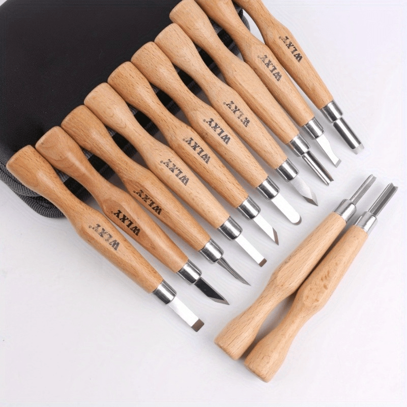 Woodworking Knife - Set van 12 professionele houten snijbeitels