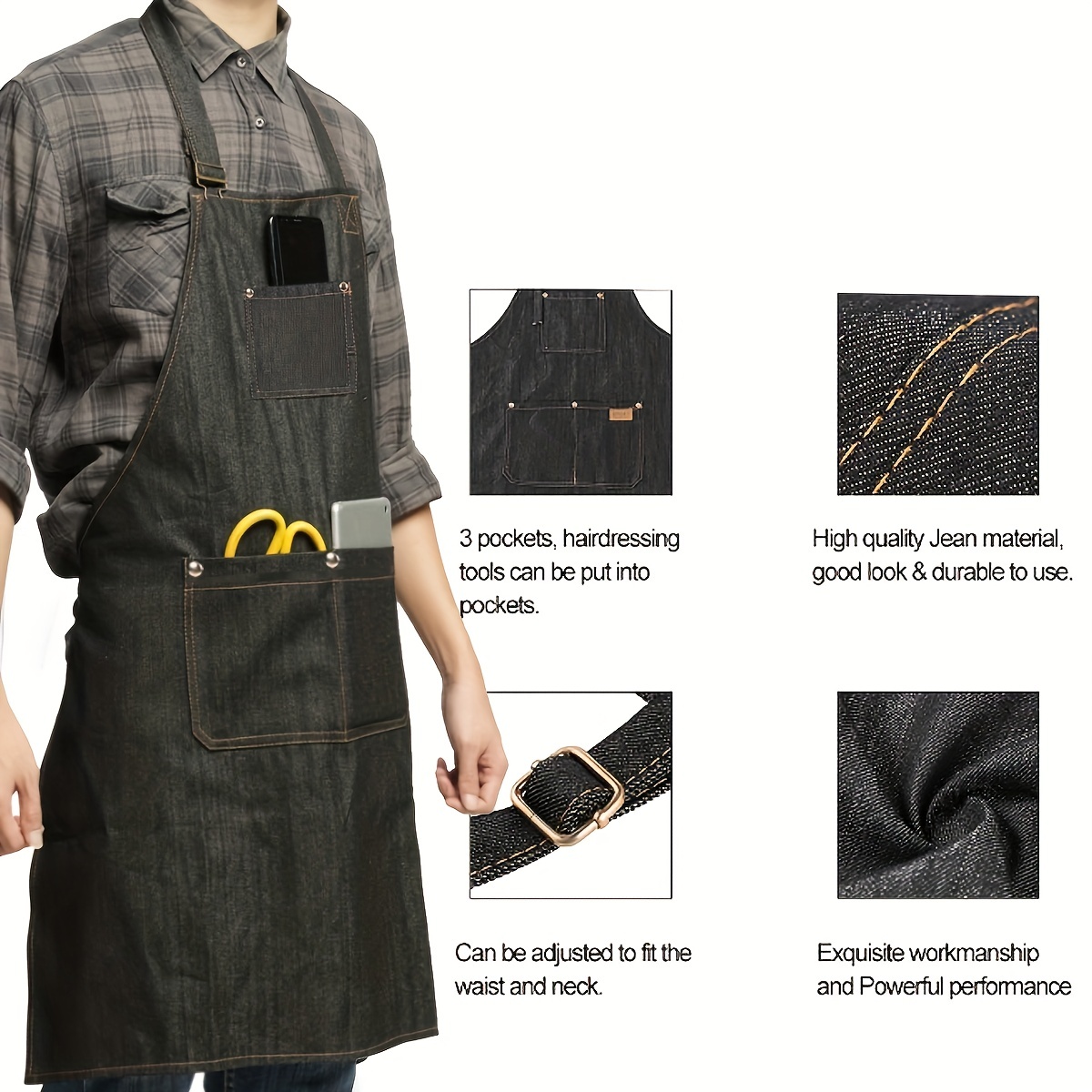 Woodworking Apron - Lichtgewicht denim Jean Tool schort met