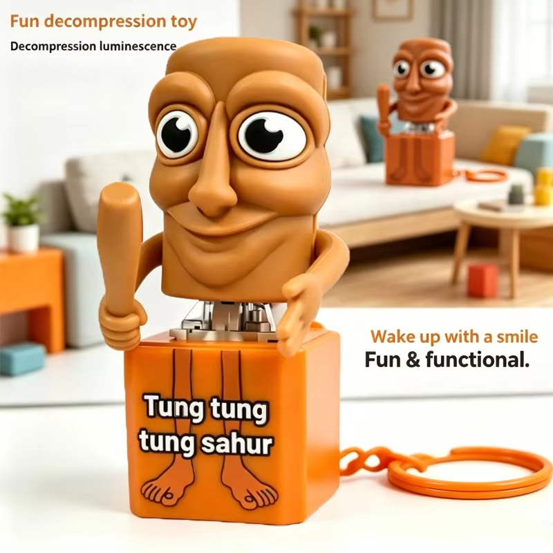 Woodworking For Kids - Nieuwe Tung Tung Tung Sahur Sleutelhanger