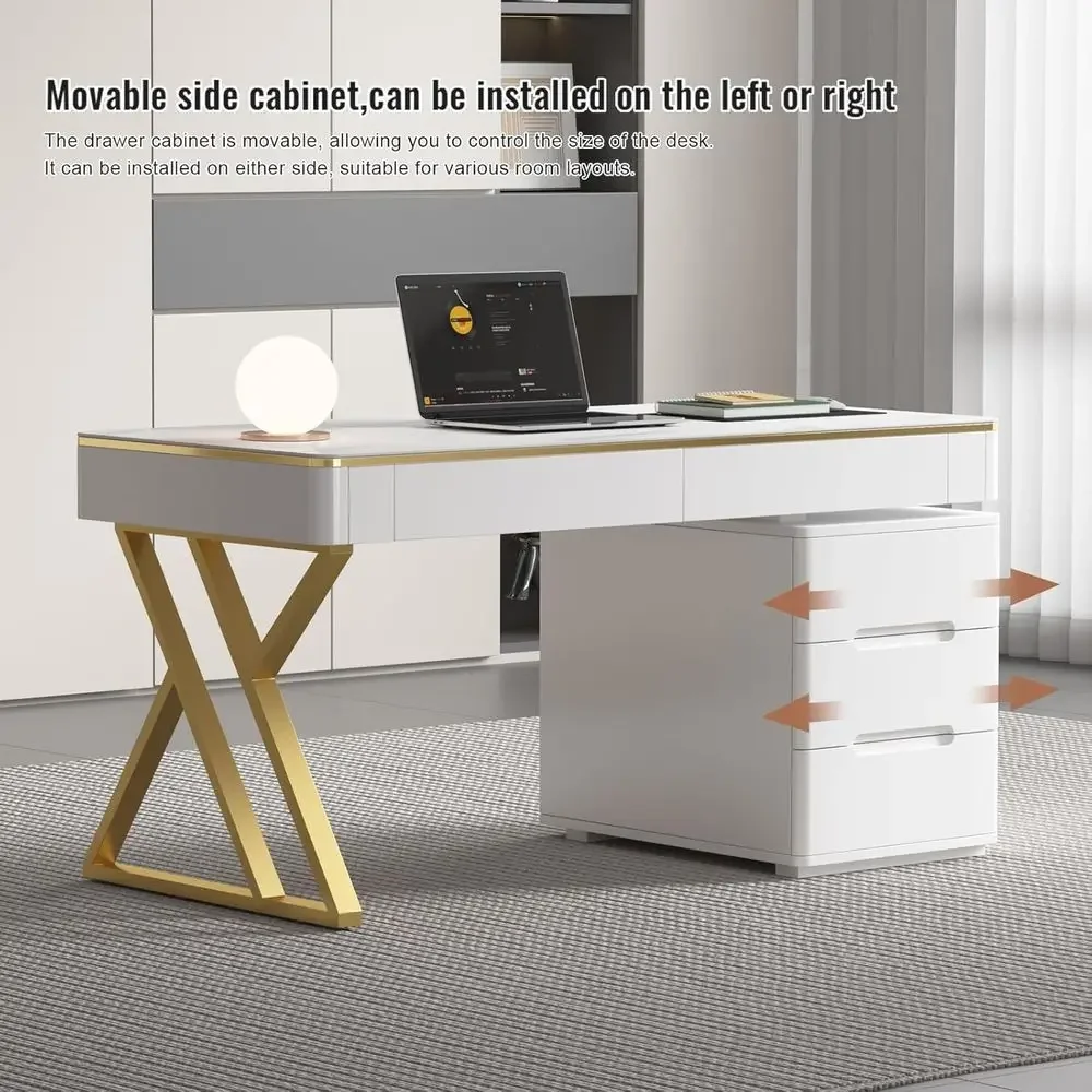 Witte gamingbureau met gehard  - Woodworking Or Woodworking recensie en prijs