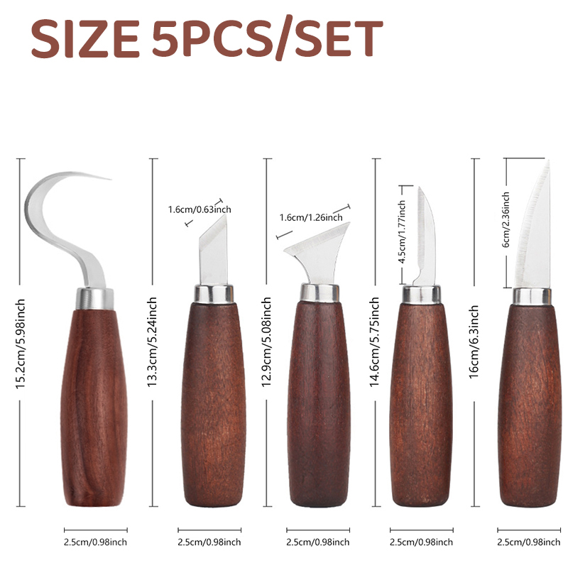 5 stks gereedschap voor houtsn - Woodworking Knife recensie en prijs
