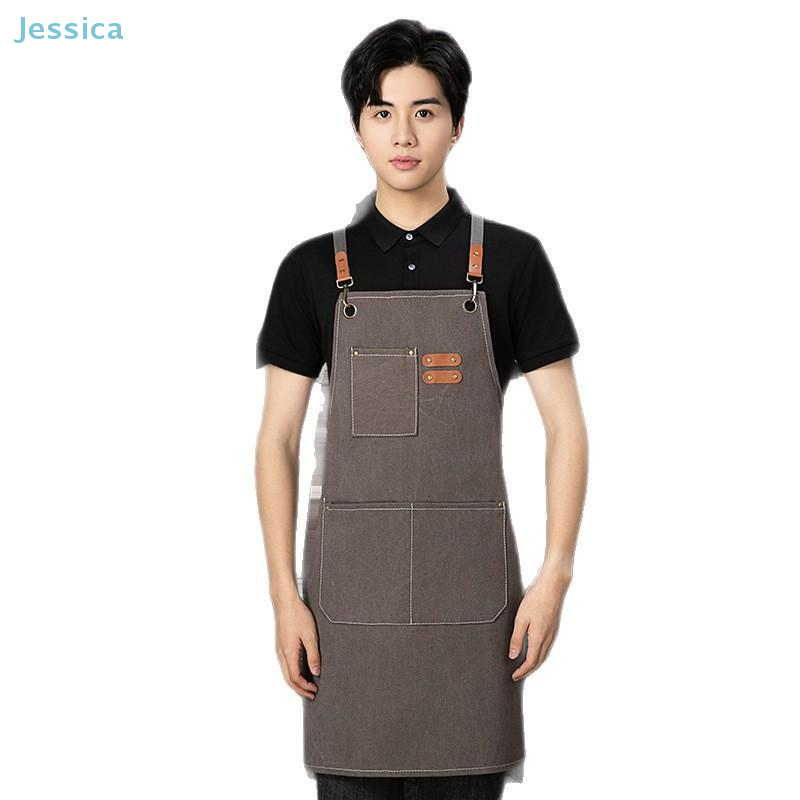 ♥ Zwart denim schort met meerd - Woodworking Apron recensie en prijs