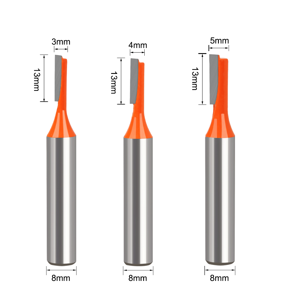 3 Stuks 8Mm Schacht Rechte Rou - Woodworking Nc recensie en prijs