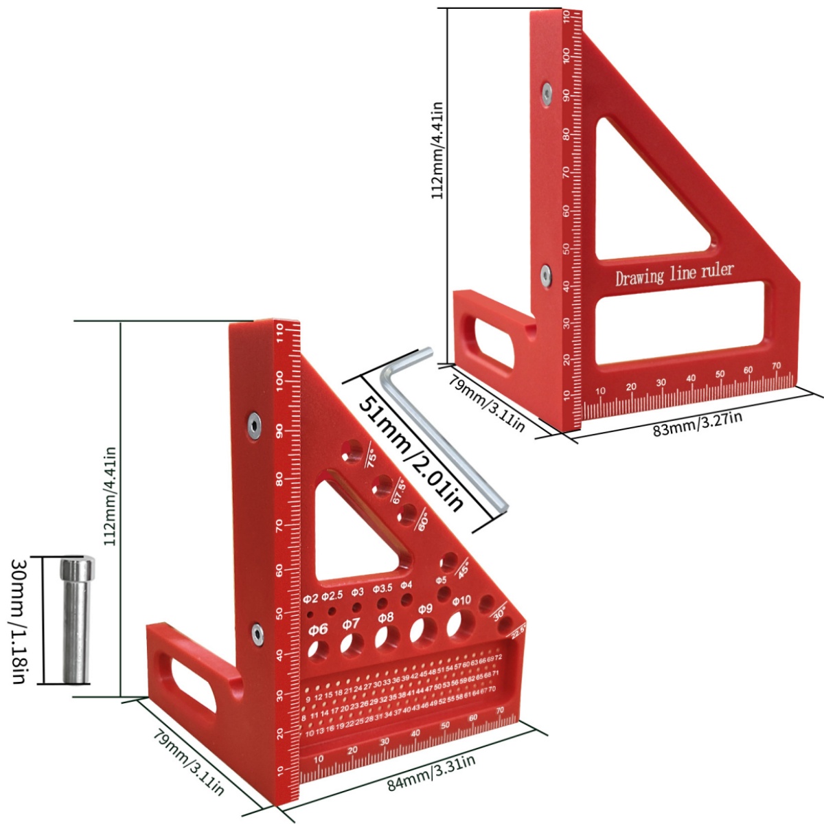 1pc Houtbewerking Multi Hoek V - Woodworking Or Woodworking recensie en prijs