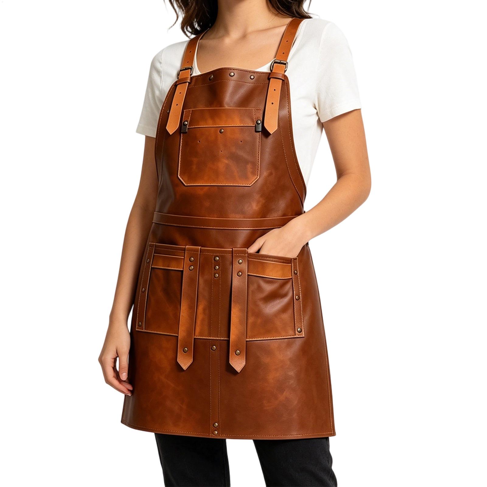 Leren schort met meerdere zakk - Woodworking Apron recensie en prijs