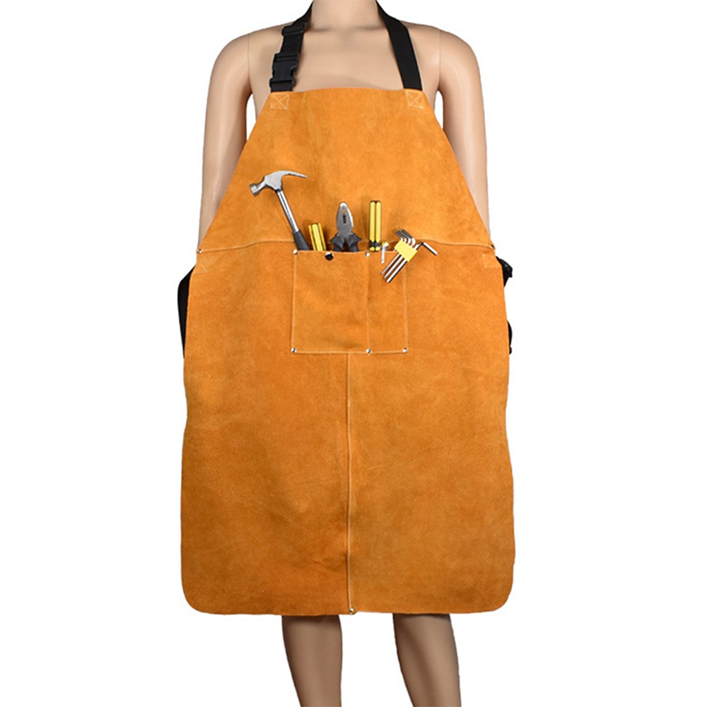 Oranje dikke koeienhuid las sc - Woodworking Apron recensie en prijs