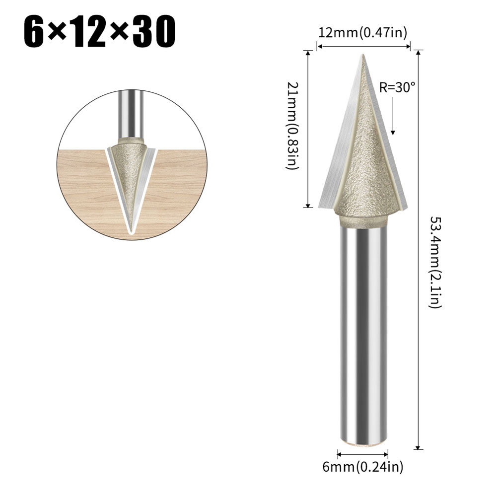 Carbide V-frees met 30 graden  - Woodworking Or Woodworking recensie en prijs