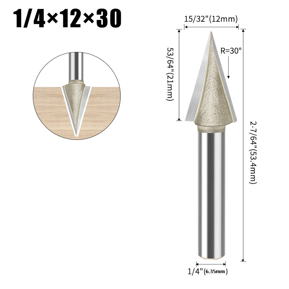 Carbide V-frees met 30 graden  - Woodworking Or Woodworking recensie en prijs