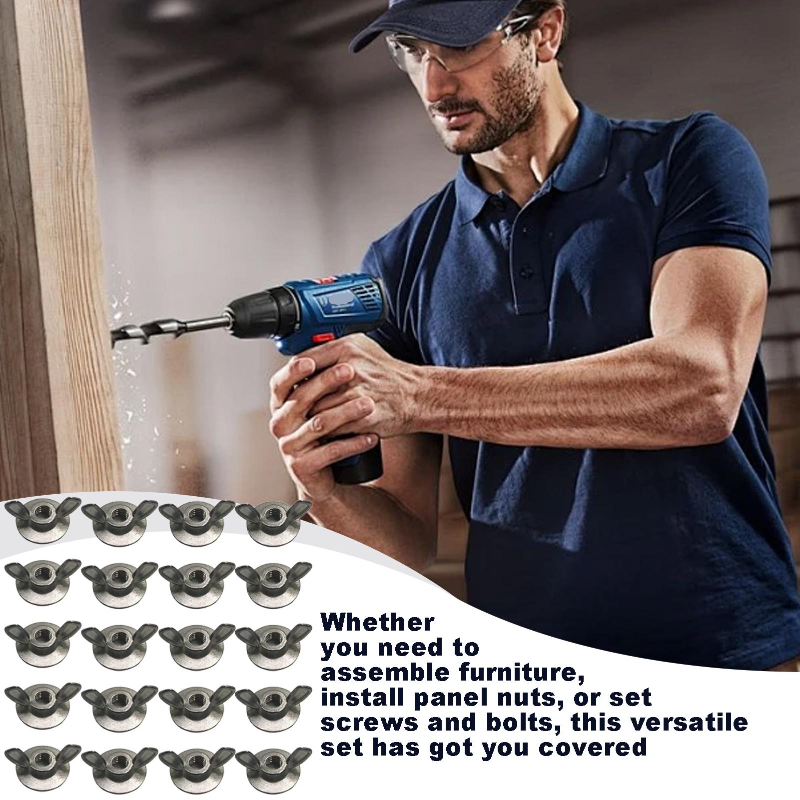 Vleugelmoerset 1/4-inch staal  - Woodworking Kits For Adults recensie en prijs